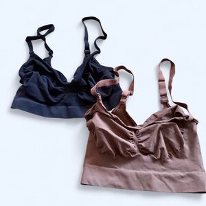 SKIMS Sculpt Bra Set - Black and Brown
